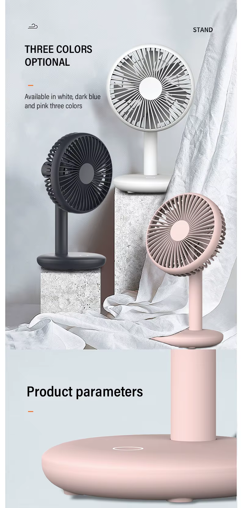 Rechargeable Desktop Table Fan